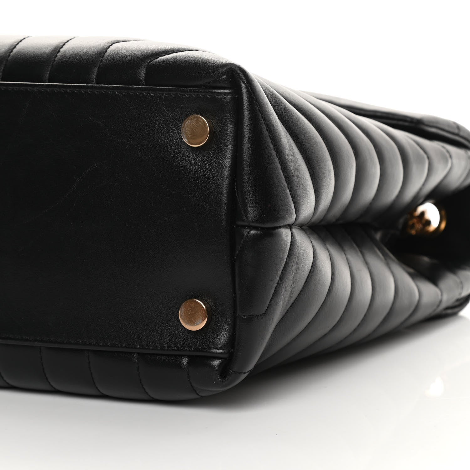 Saint Laurent Calfskin Y Quilted Monogram Large Loulou Chain Satchel Black 9 of 10