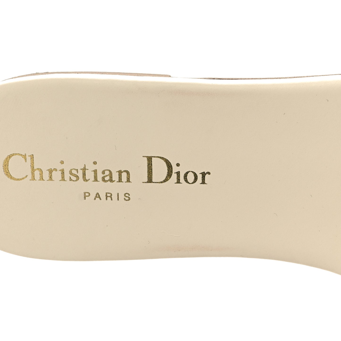 Crystal Calfskin D-Club Mule Sandal 39 White
