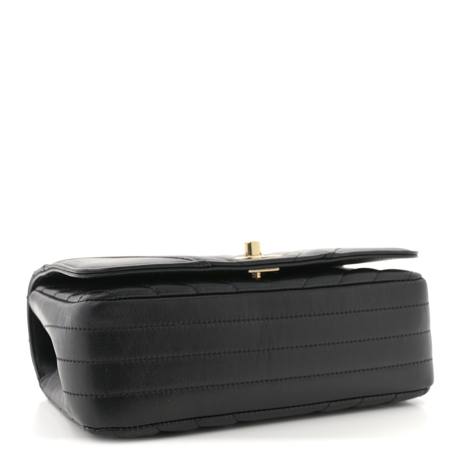 Chanel Calfskin Chevron Quilted Mini Statement Flap Black 4 of 10