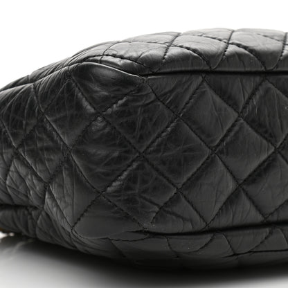 Chanel Aged Calfskin Quilted Large Reissue Camera Case Black 9 of 10