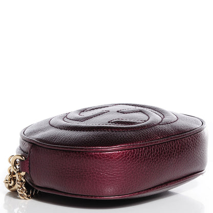 Gucci Metallic Cellarius Calfskin Mini Soho Chain Bag Classic Burgundy 4 of 7