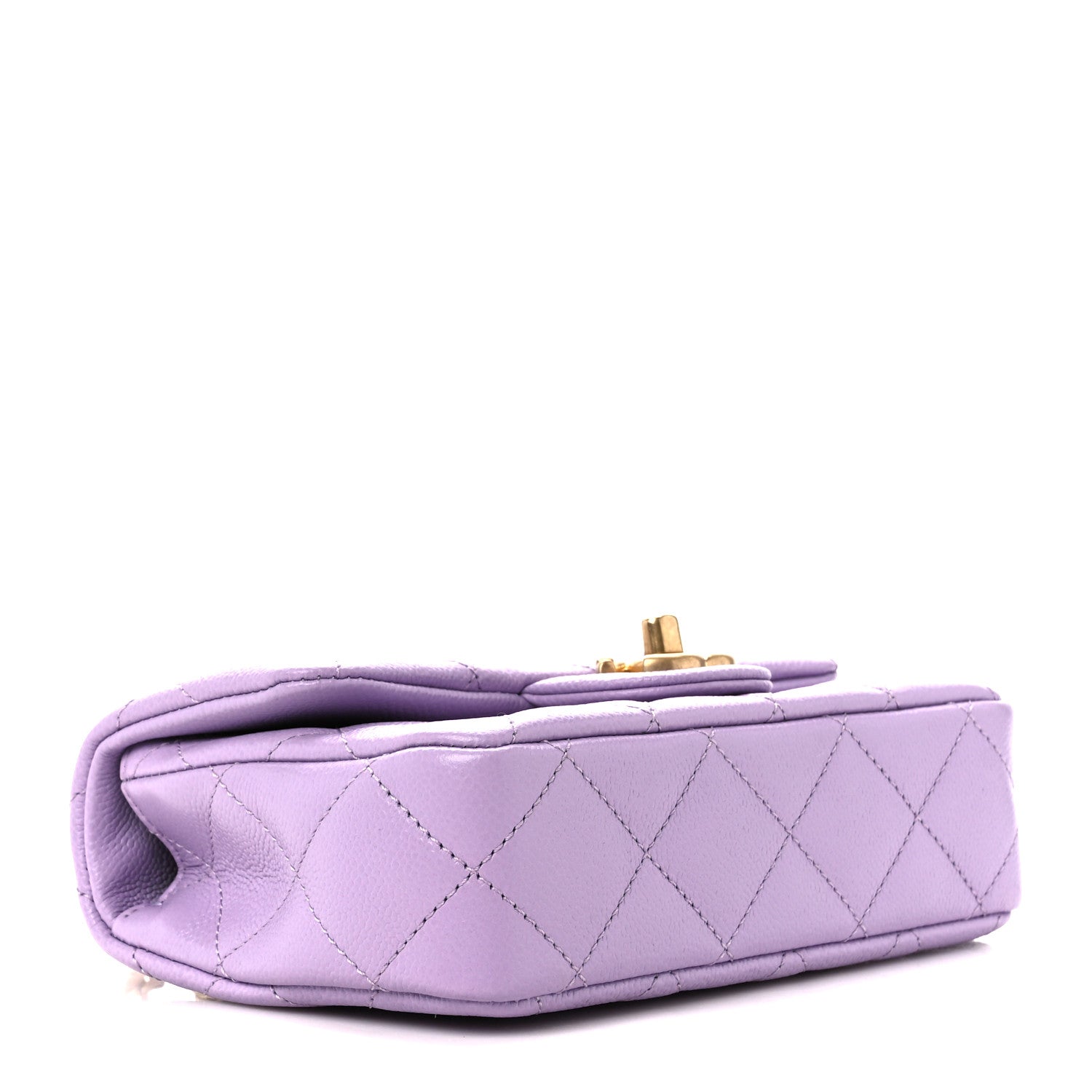 Chanel Caviar Quilted Mini Rectangular Sweetheart Flap Lilac 4 of 12