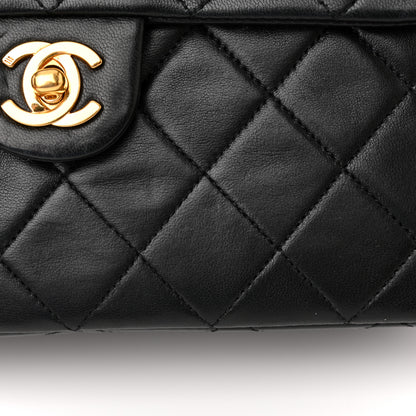 Chanel Lambskin Quilted Mini Square Flap Bag Black 16 of 17