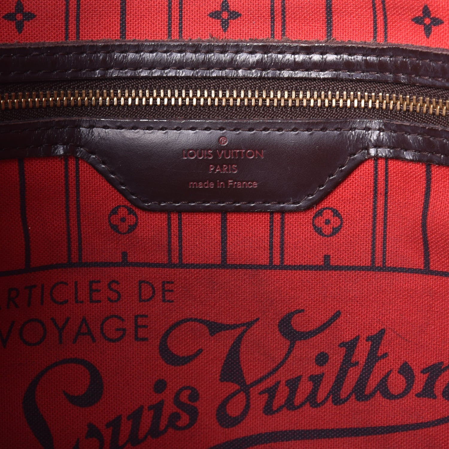 Louis Vuitton Damier Ebene Neverfull MM 6 of 9