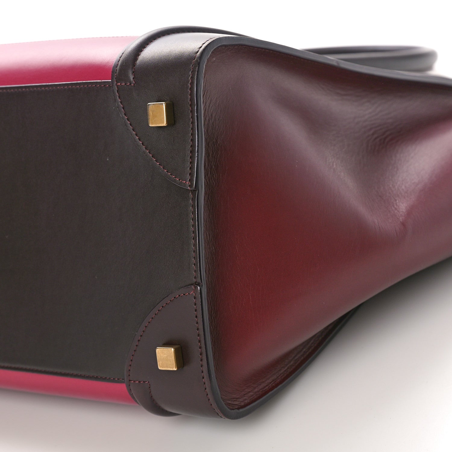 Celine Satin Calfskin Mini Tri-Color Luggage Purple Orchid 9 of 12