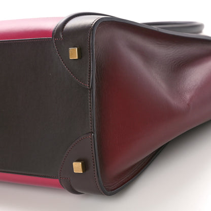 Celine Satin Calfskin Mini Tri-Color Luggage Purple Orchid 9 of 12