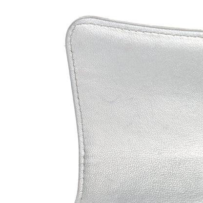 Chanel Metallic Lambskin Quilted Long Flap Wallet Silver 19 of 20