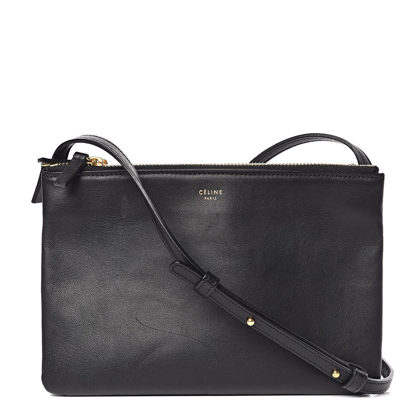 Lambskin Small Trio Crossbody Bag Black