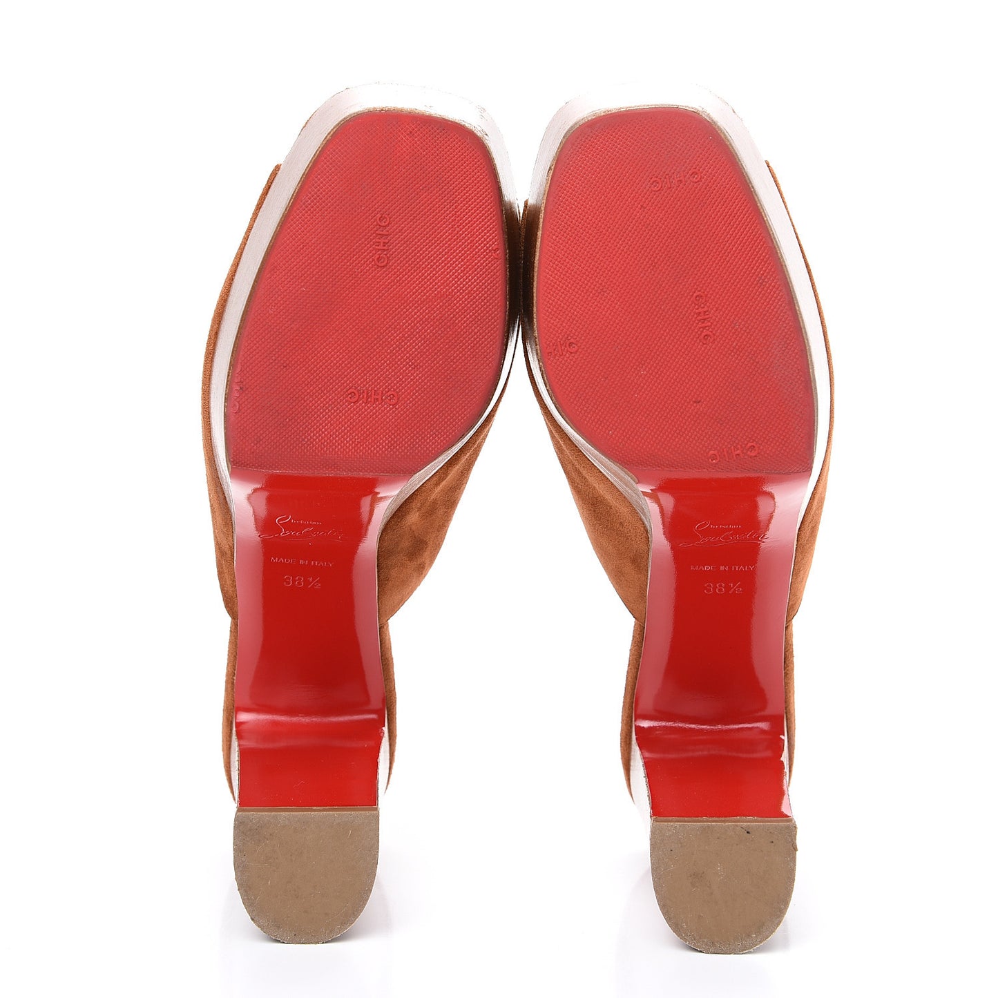 Veau Velours 110 Platform Mules 38.5 Cannelle