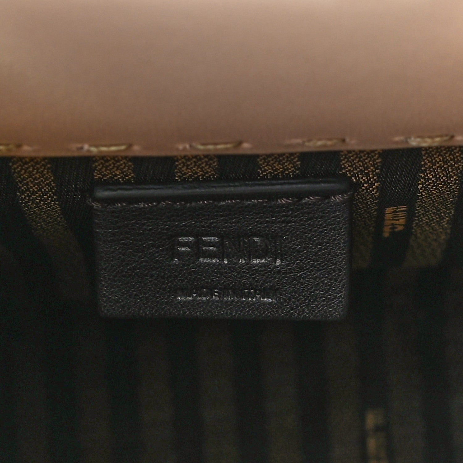 Fendi Vitello King Plexiglass Logo Embossed Mini Fendi Sunshine Shopper Tote Poudre 6 of 10