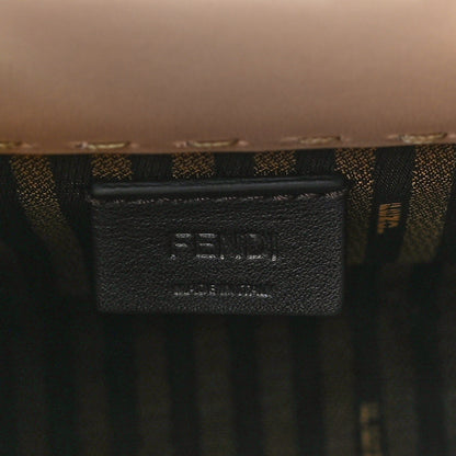 Fendi Vitello King Plexiglass Logo Embossed Mini Fendi Sunshine Shopper Tote Poudre 6 of 10