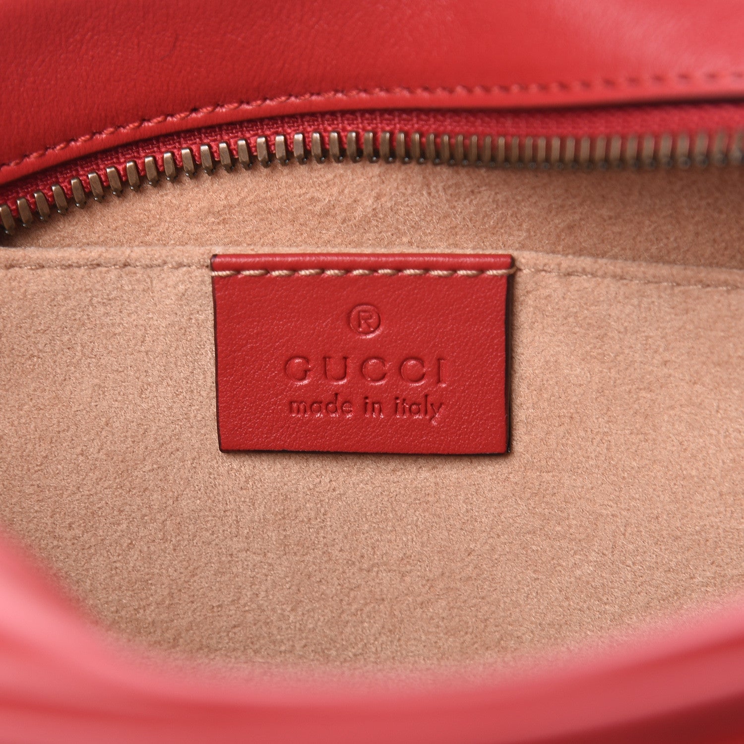 Gucci Calfskin Matelasse Small GG Marmont Chain Shoulder Bag Hibiscus Red 6 of 10
