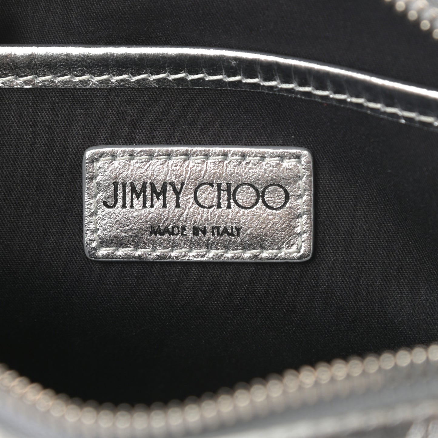 Metallic Calfskin Athini Camera Bag Silver