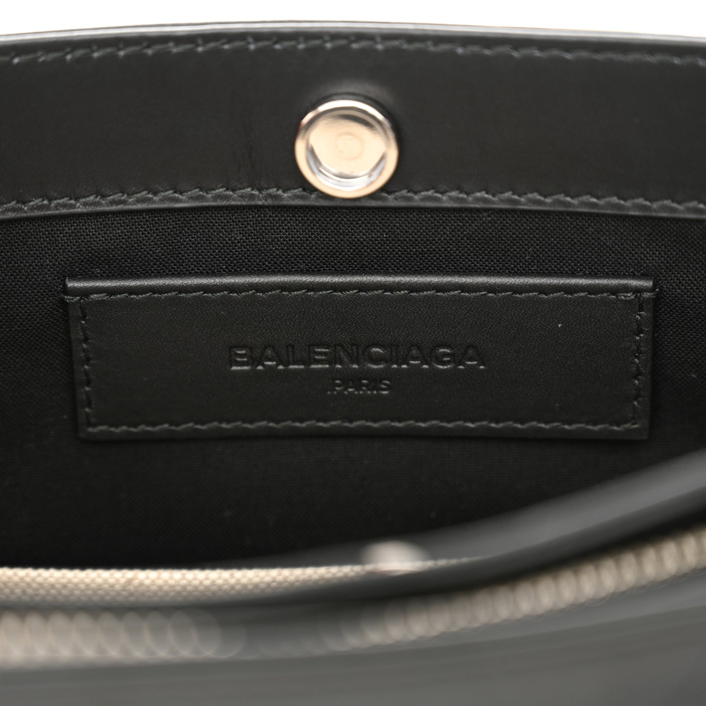 Cotton Canvas Pochette Crossbody Bag Black