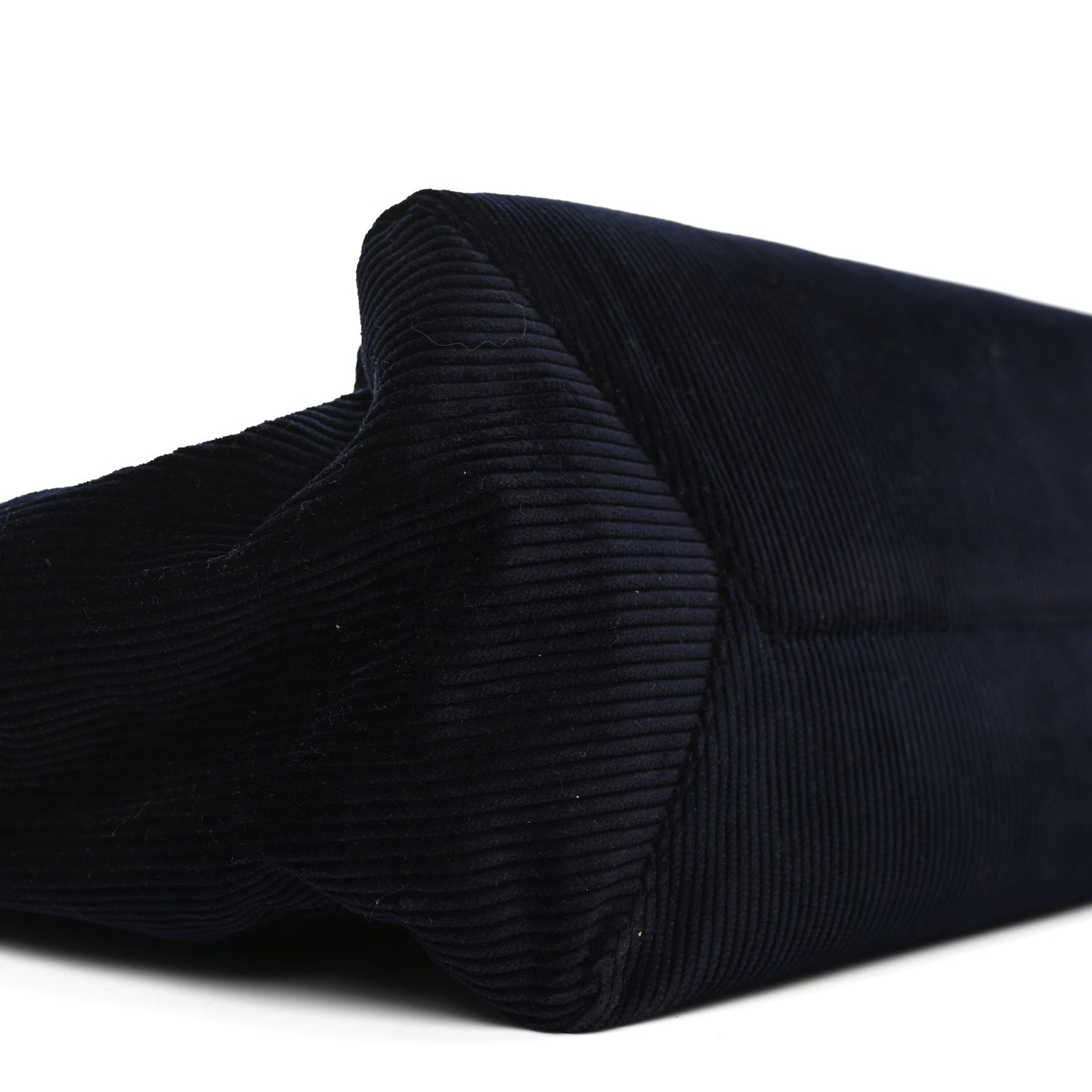 Corduroy Calfskin Large Ivy Tote Bag Navy