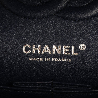 Chanel Lambskin Quilted Medium Double Flap Navy 7 of 8