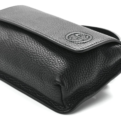 Gucci Pebbled Calfskin Soho Flap Belt Bag Black 11 of 11