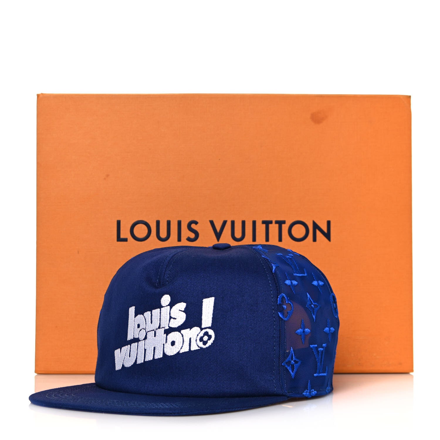 Louis Vuitton Mesh Embroidered Everyday LV Cap 58 Blue 8 of 8