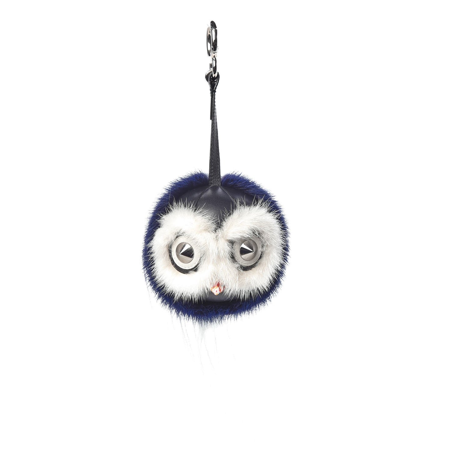 Mink Fox Fur QuTweet Birgami Bag Bug Charm Blue