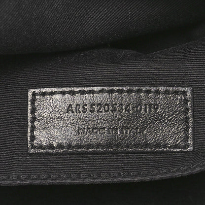 Saint Laurent Cracked Shiny Calfskin Monogram Lou Camera Bag Black 7 of 10