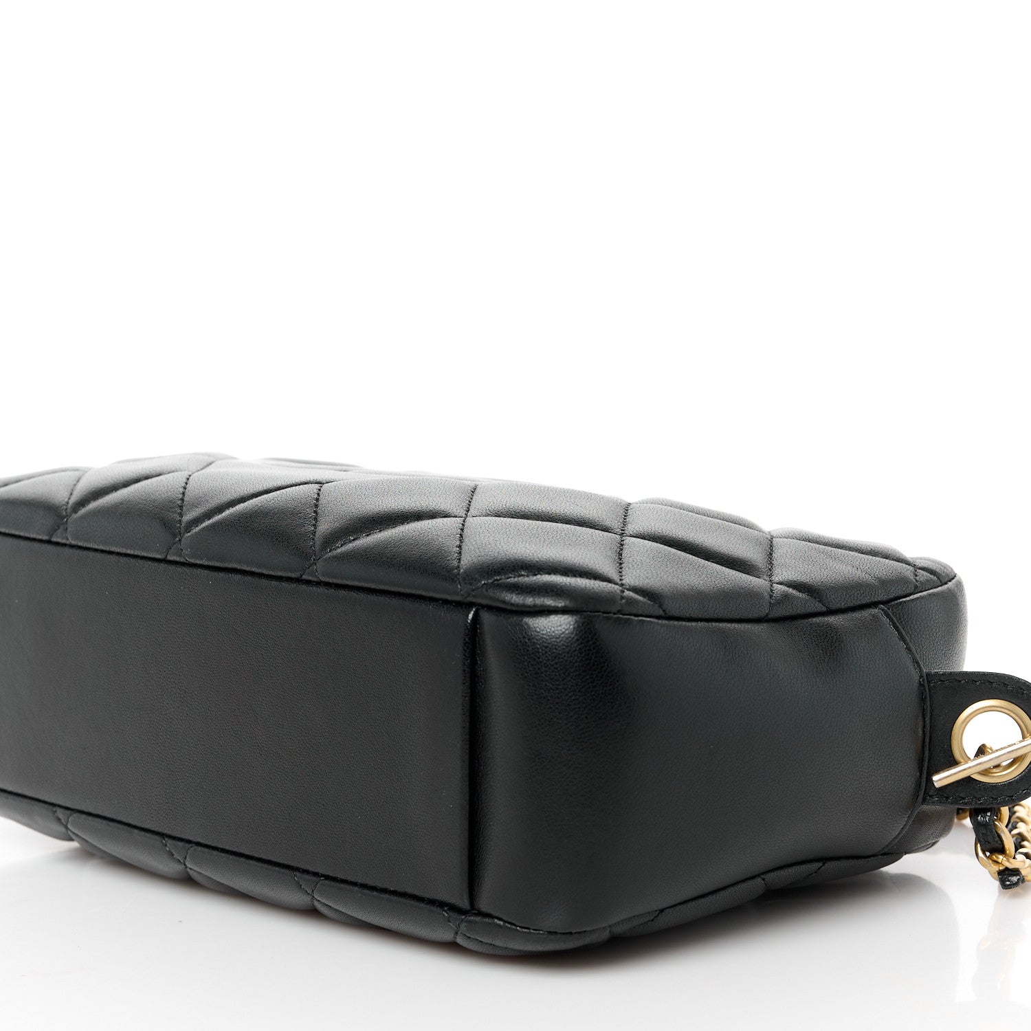 Chanel Lambskin Quilted Small Diamond CC Camera Case Black 10 of 10