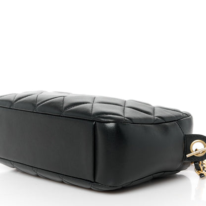 Chanel Lambskin Quilted Small Diamond CC Camera Case Black 10 of 10
