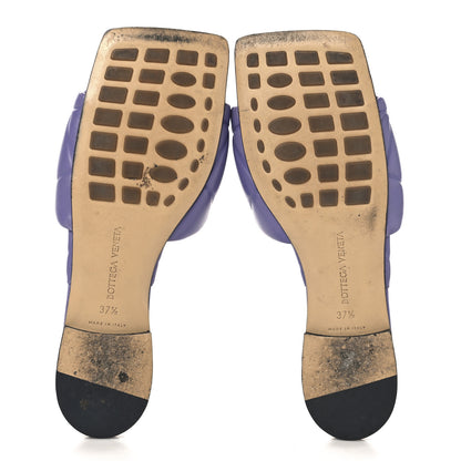 Bottega Veneta Nappa Maxi Intrecciato Lido Flat Sandals 37.5 Purple 6 of 11
