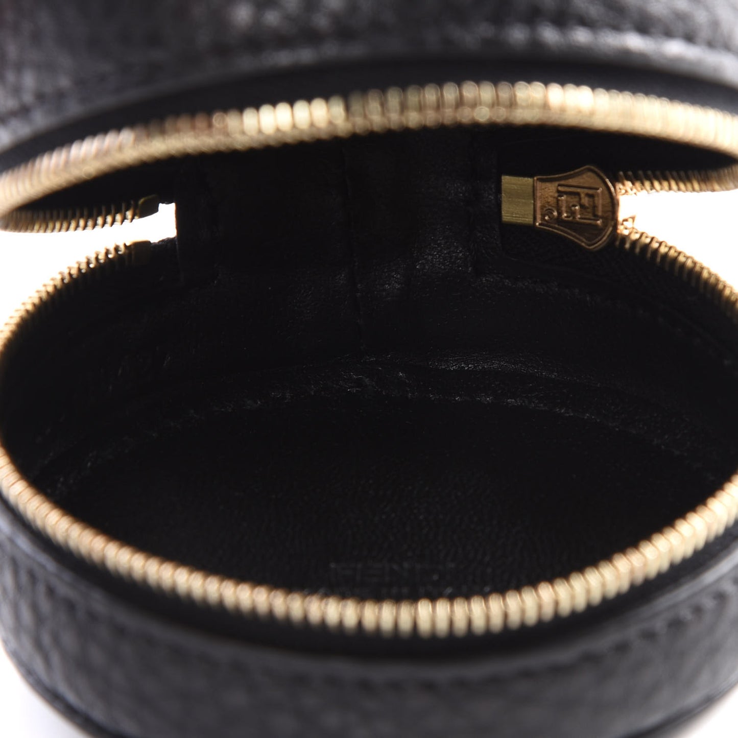 X FILA Calfskin Mania Tote Charm Black