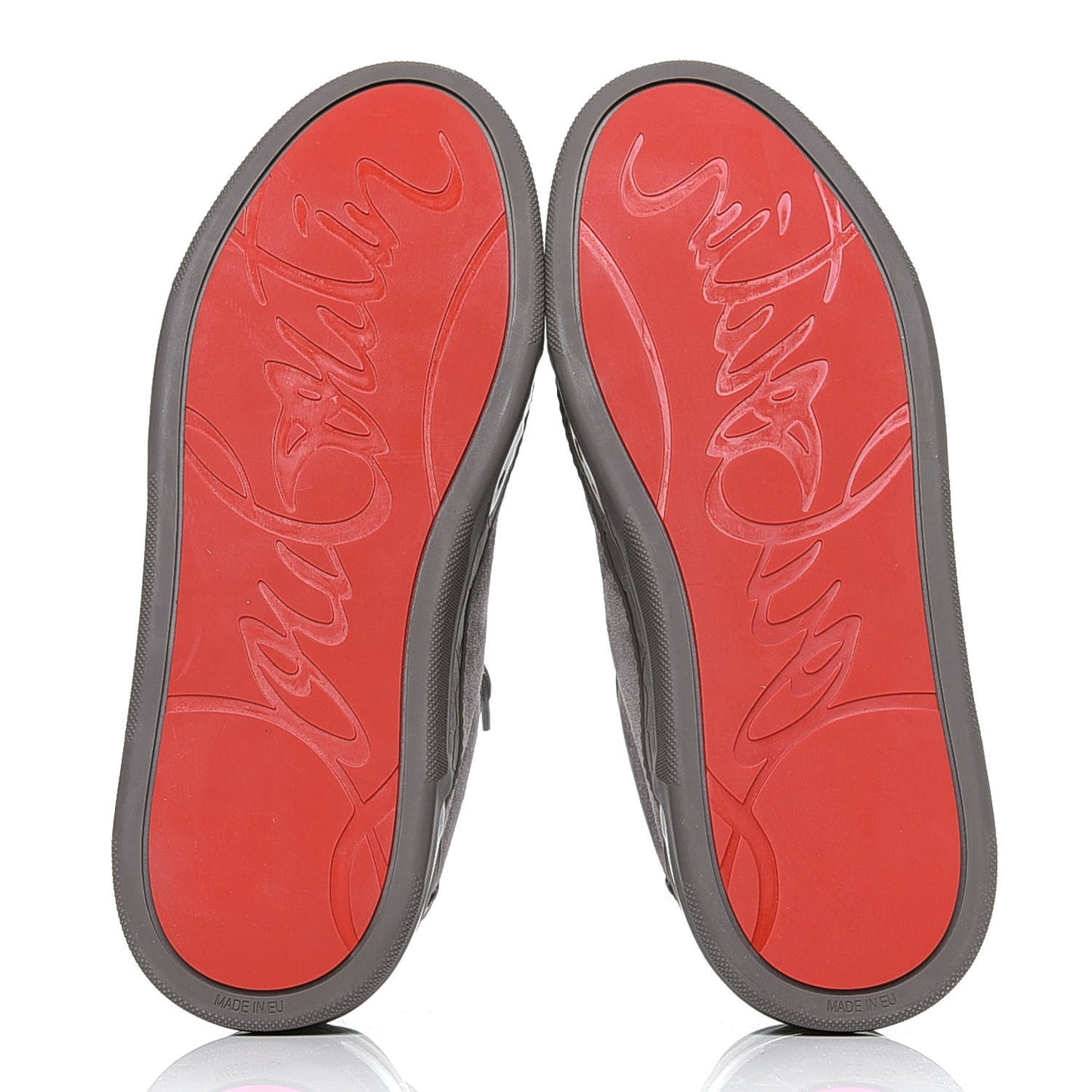 Calfskin Neoprene Veau Velours Mens Aurelien Flat Sneakers 40.5 Storm