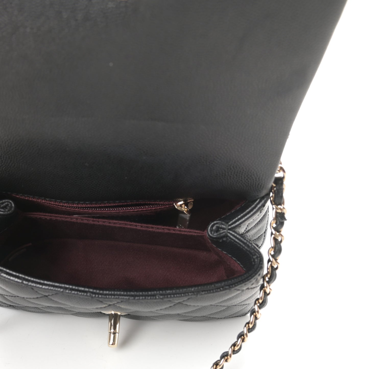 Caviar Quilted Extra Mini Coco Handle Flap Black