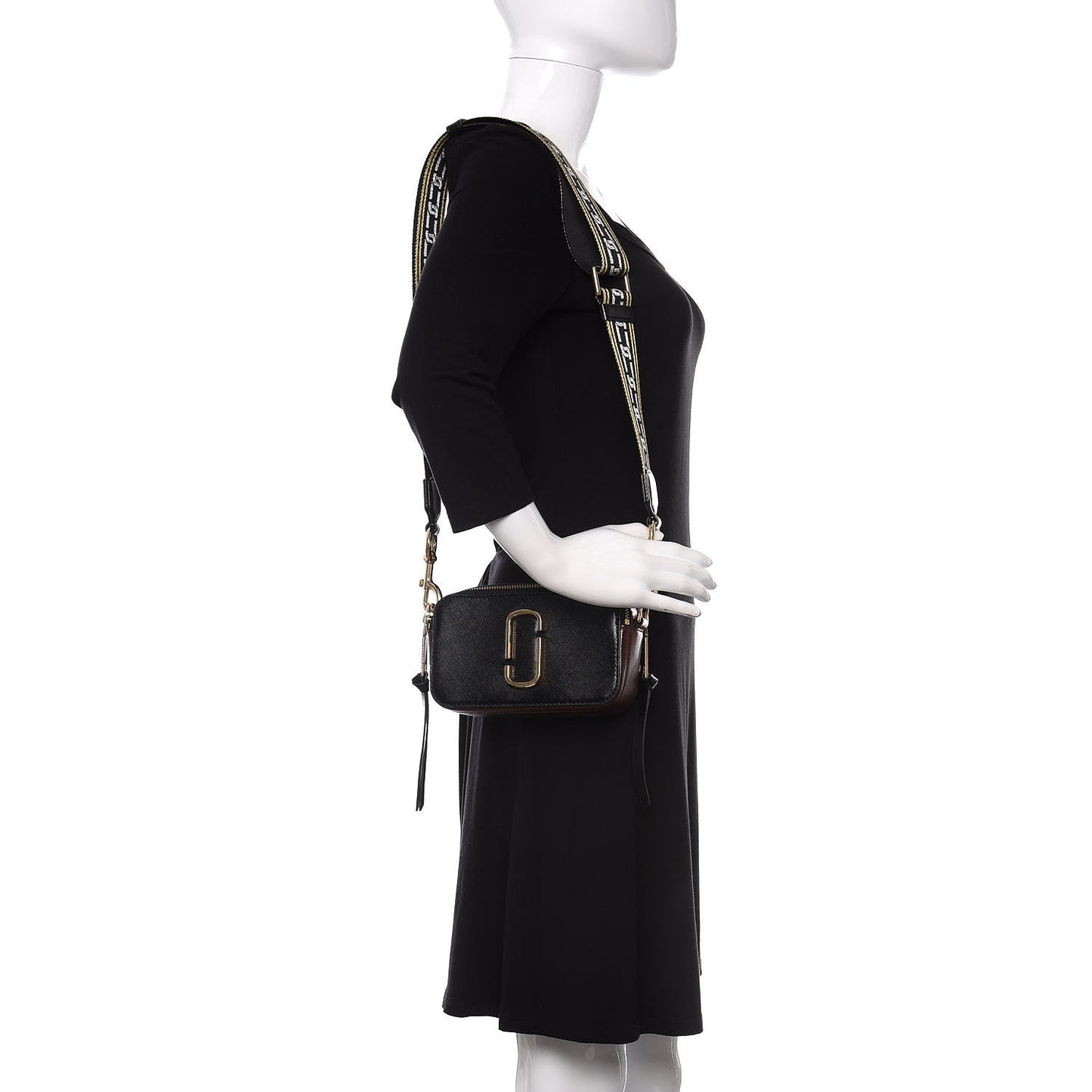Saffiano Small Snapshot Camera Bag Black Multi