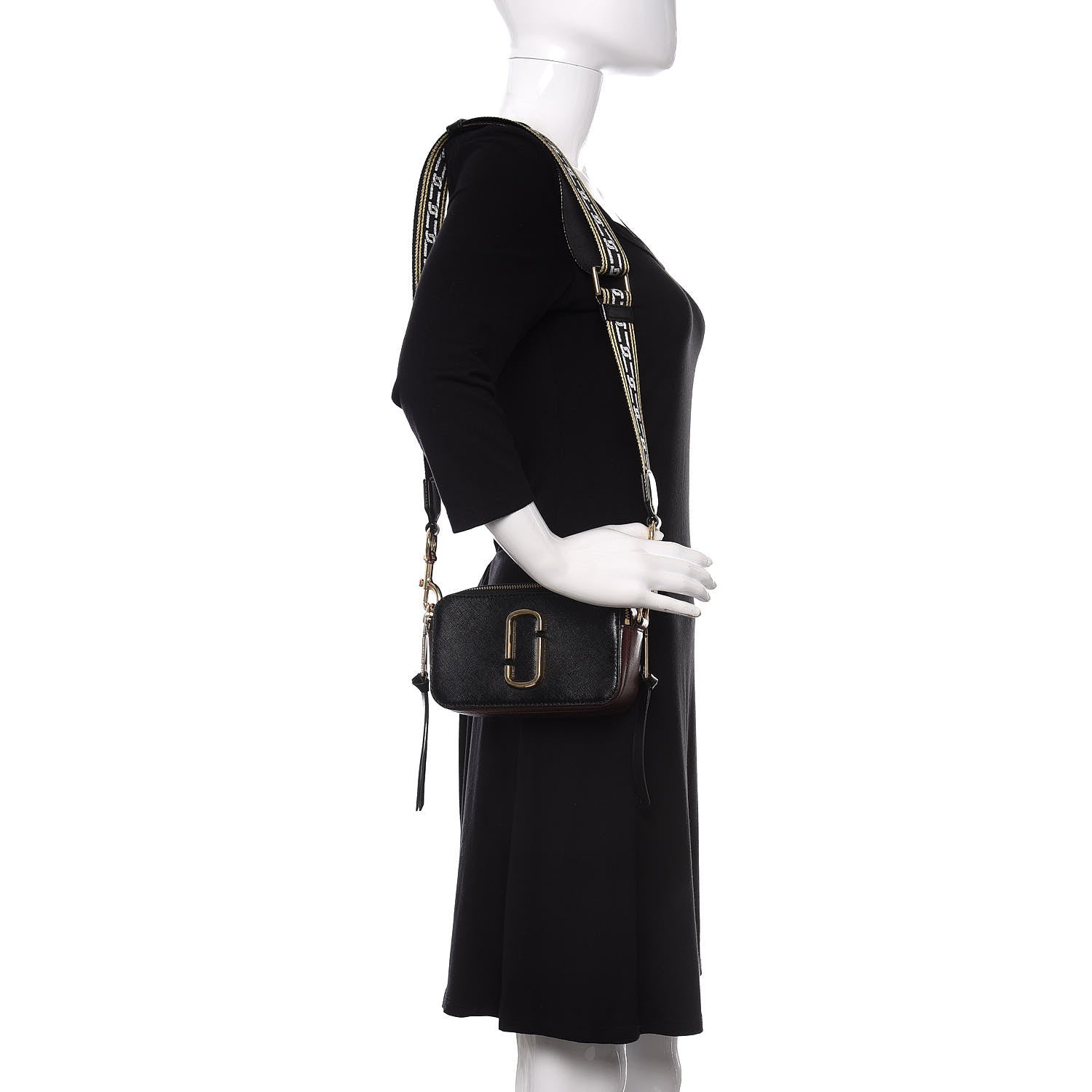 Marc Jacobs Saffiano Small Snapshot Camera Bag Black Multi 2 of 9