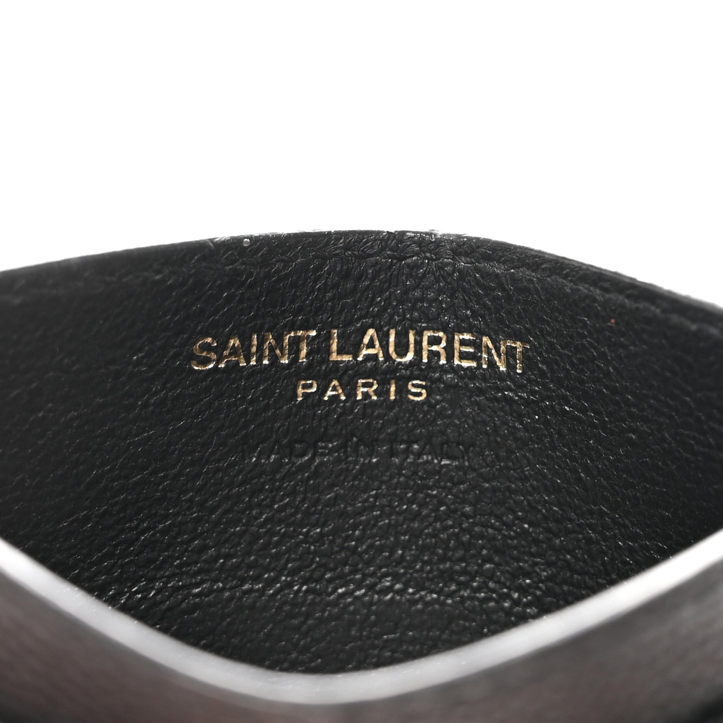 Grain De Poudre Matelasse Chevron Monogram Credit Card Case Black