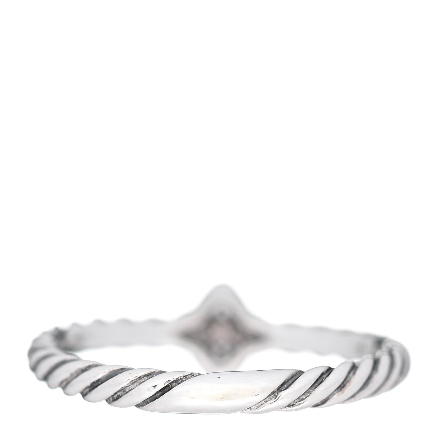 Sterling Silver Diamond Quatrefoil Ring 55 7.25