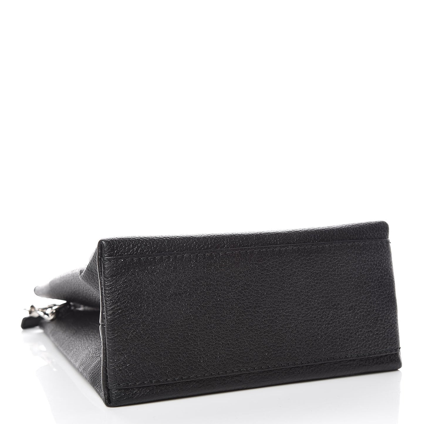 Calfskin Logo XXS Shopping Tote Black