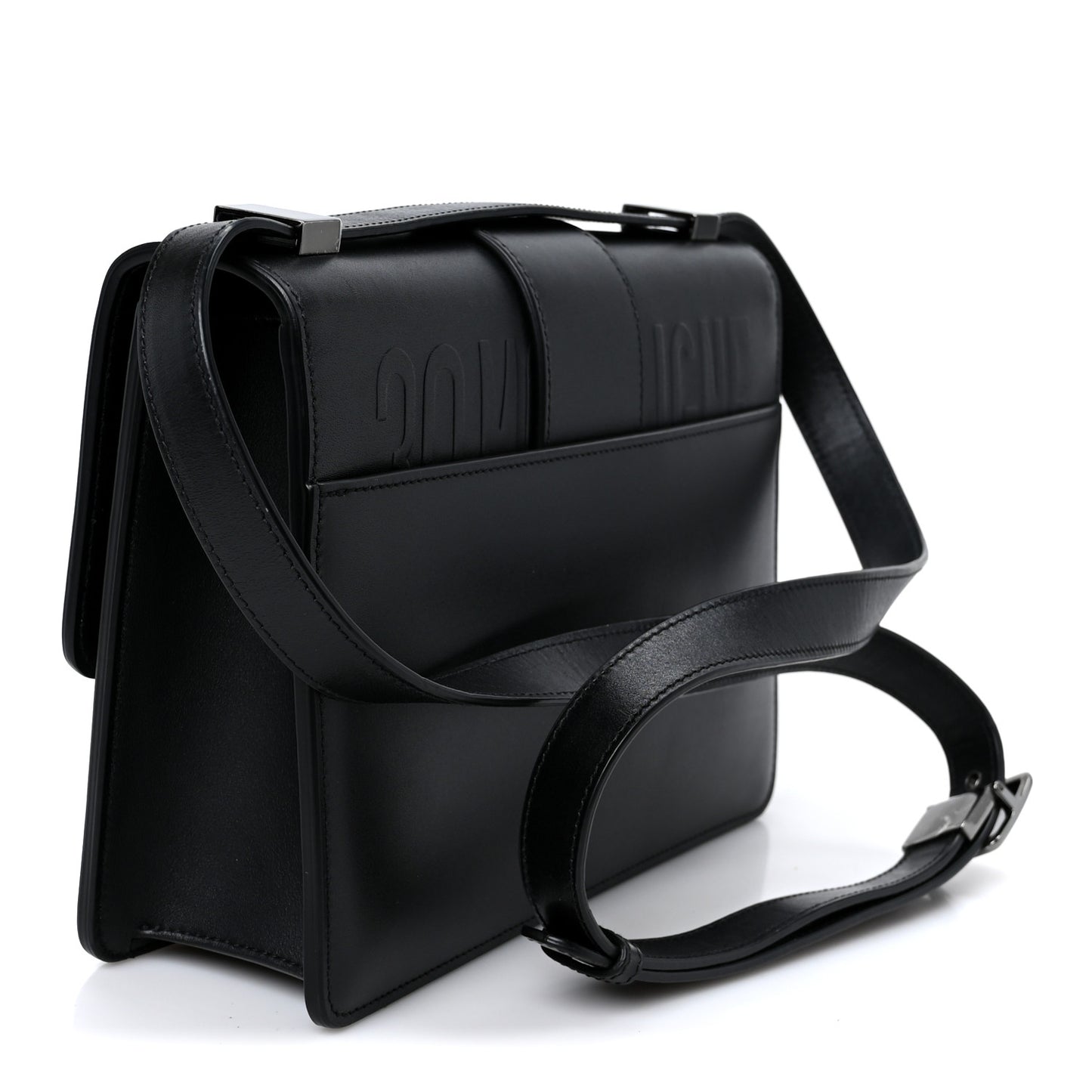 Box Calfskin 30 Montaigne Flap Bag Black