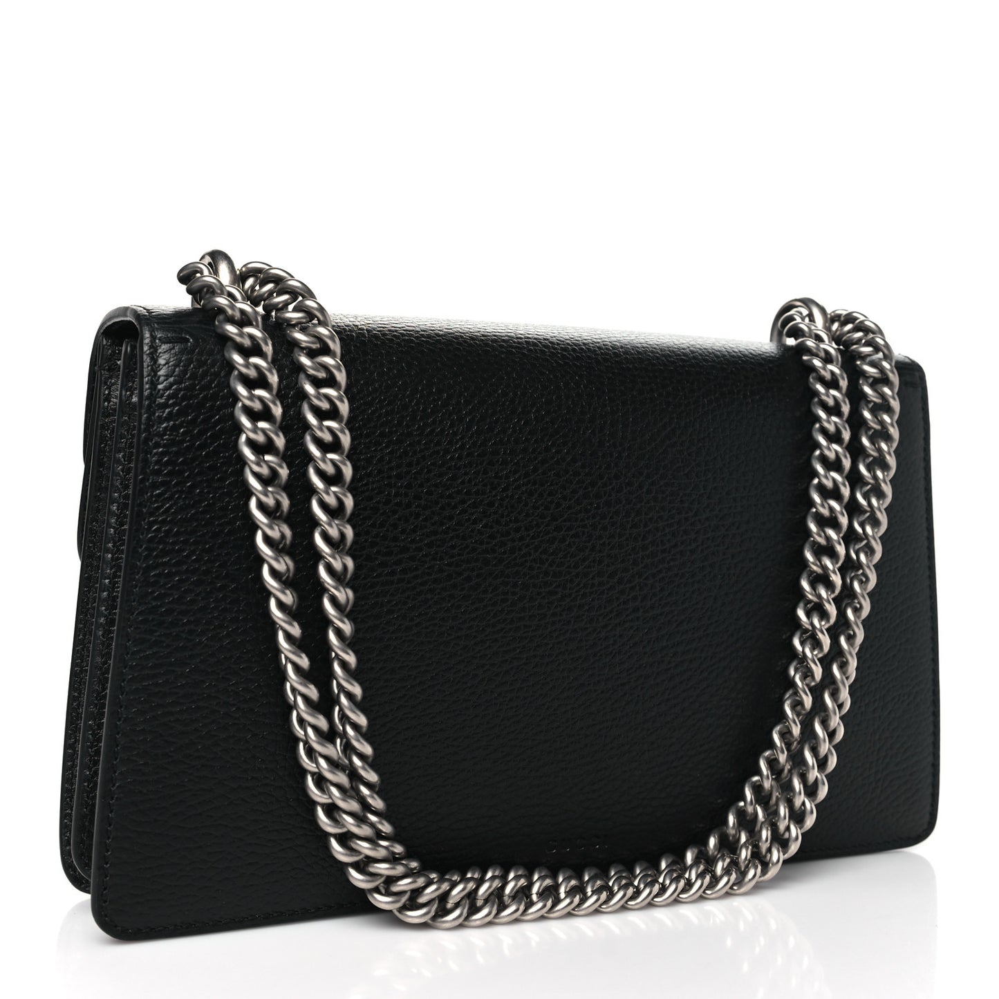 Pebbled Calfskin Small Dionysus Shoulder Bag Black