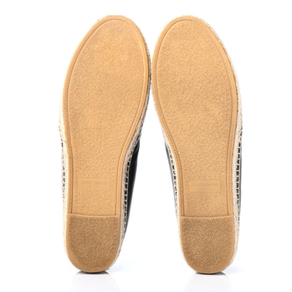 Saint Laurent Lambskin Monogram Espadrilles 40 Black 4 of 9