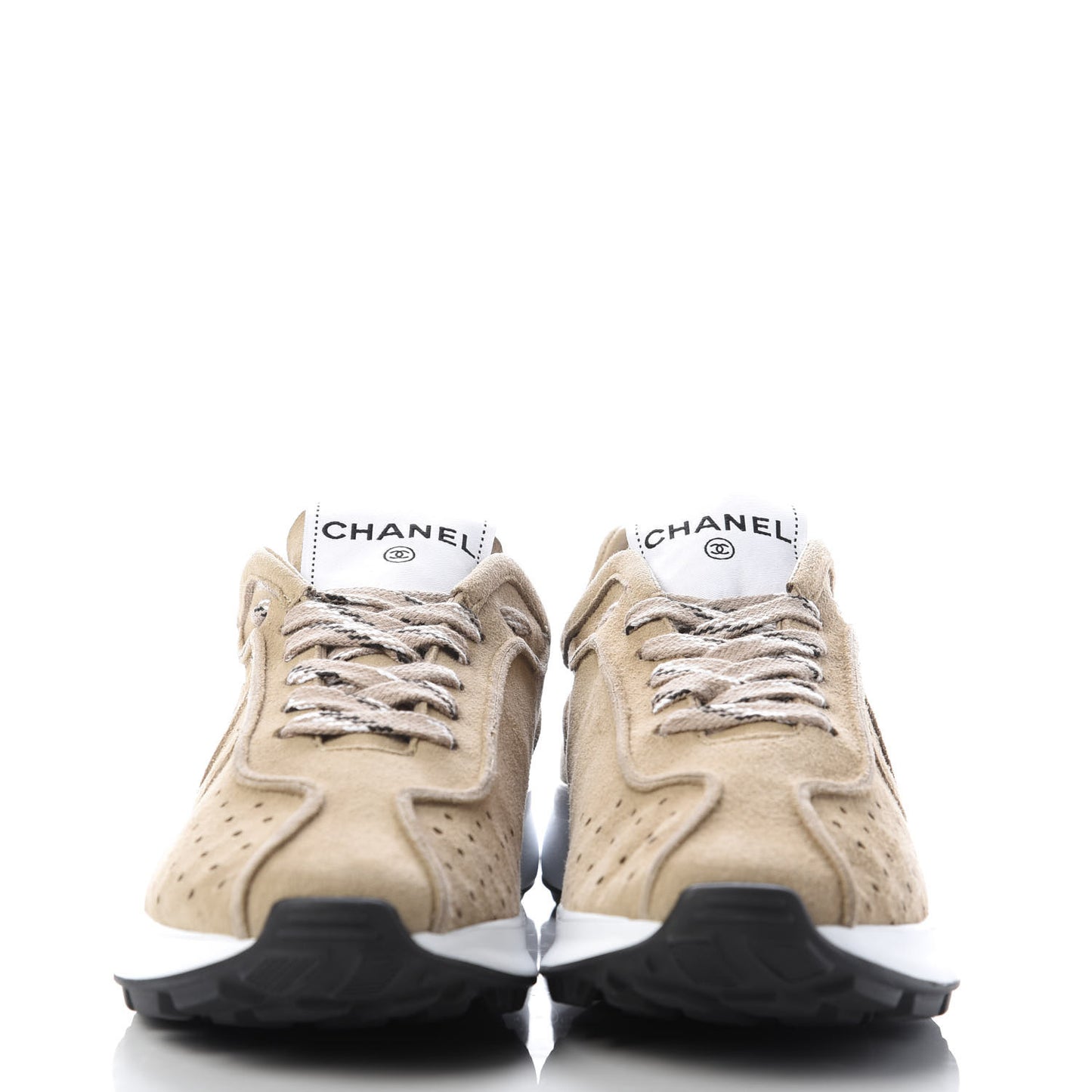 Goatskin Suede CC Sneakers 36.5 Beige