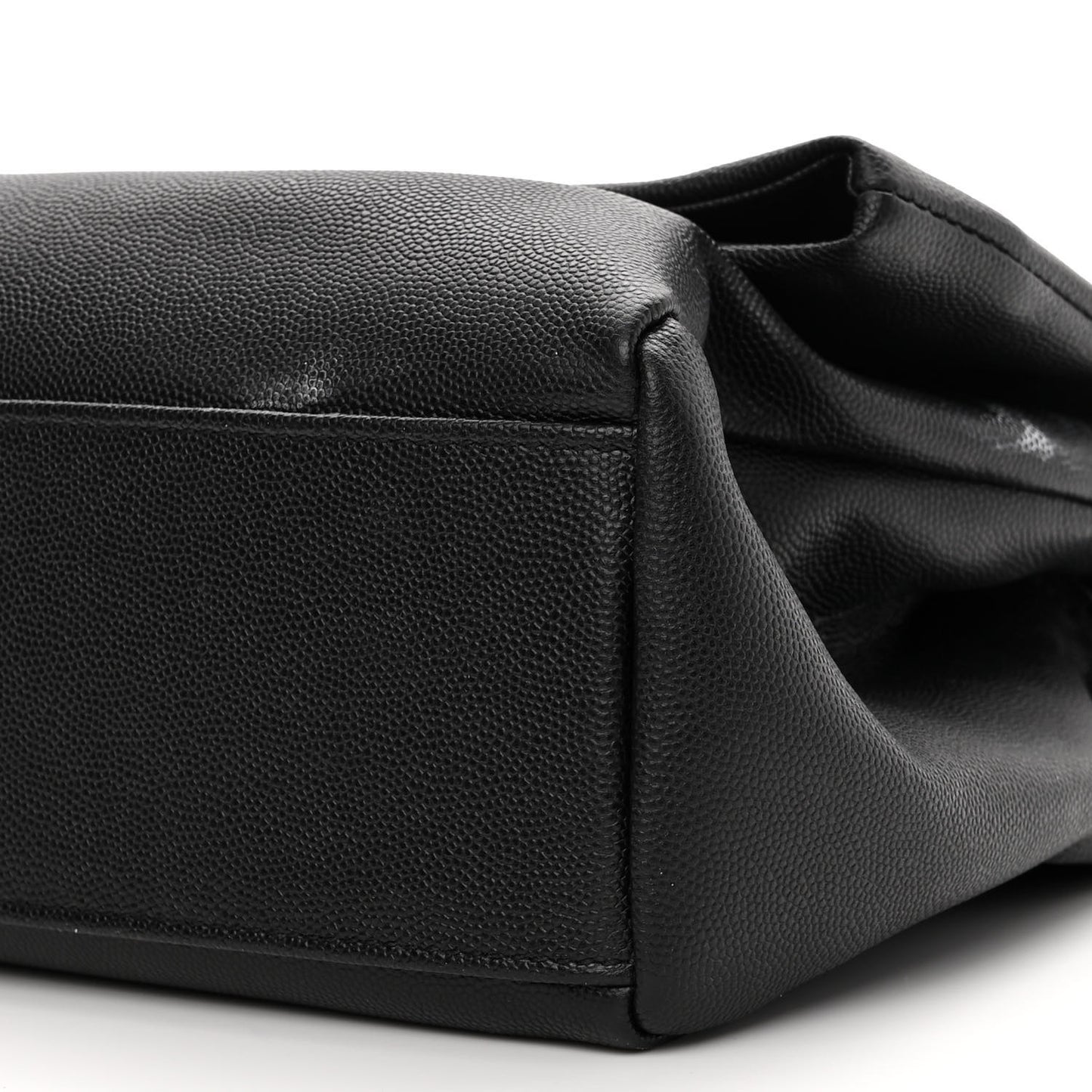 Grain De Poudre Medium West Hollywood Monogram Fold-Over Black