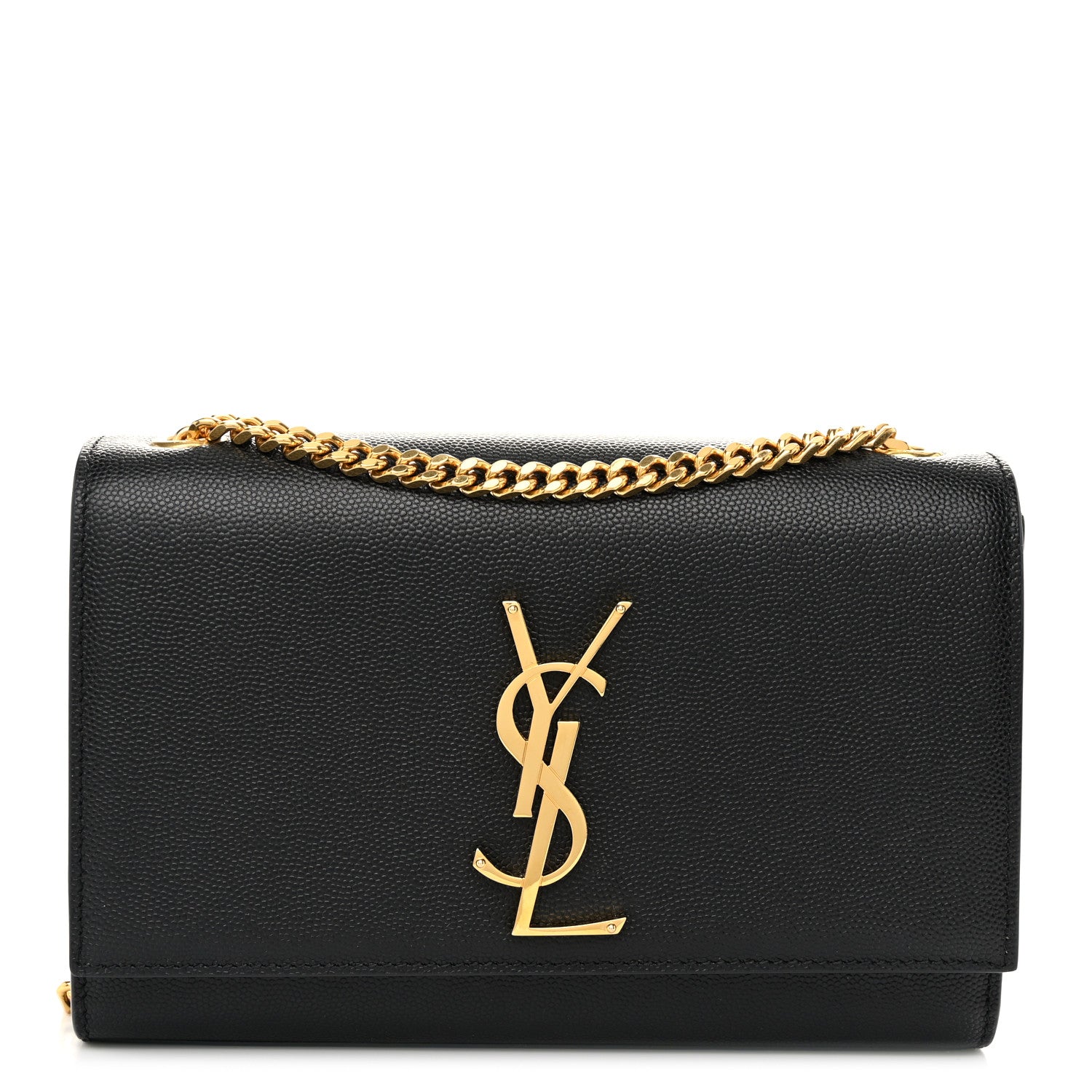 Saint Laurent Grain De Poudre Small Monogram Kate Satchel Black 1 of 10