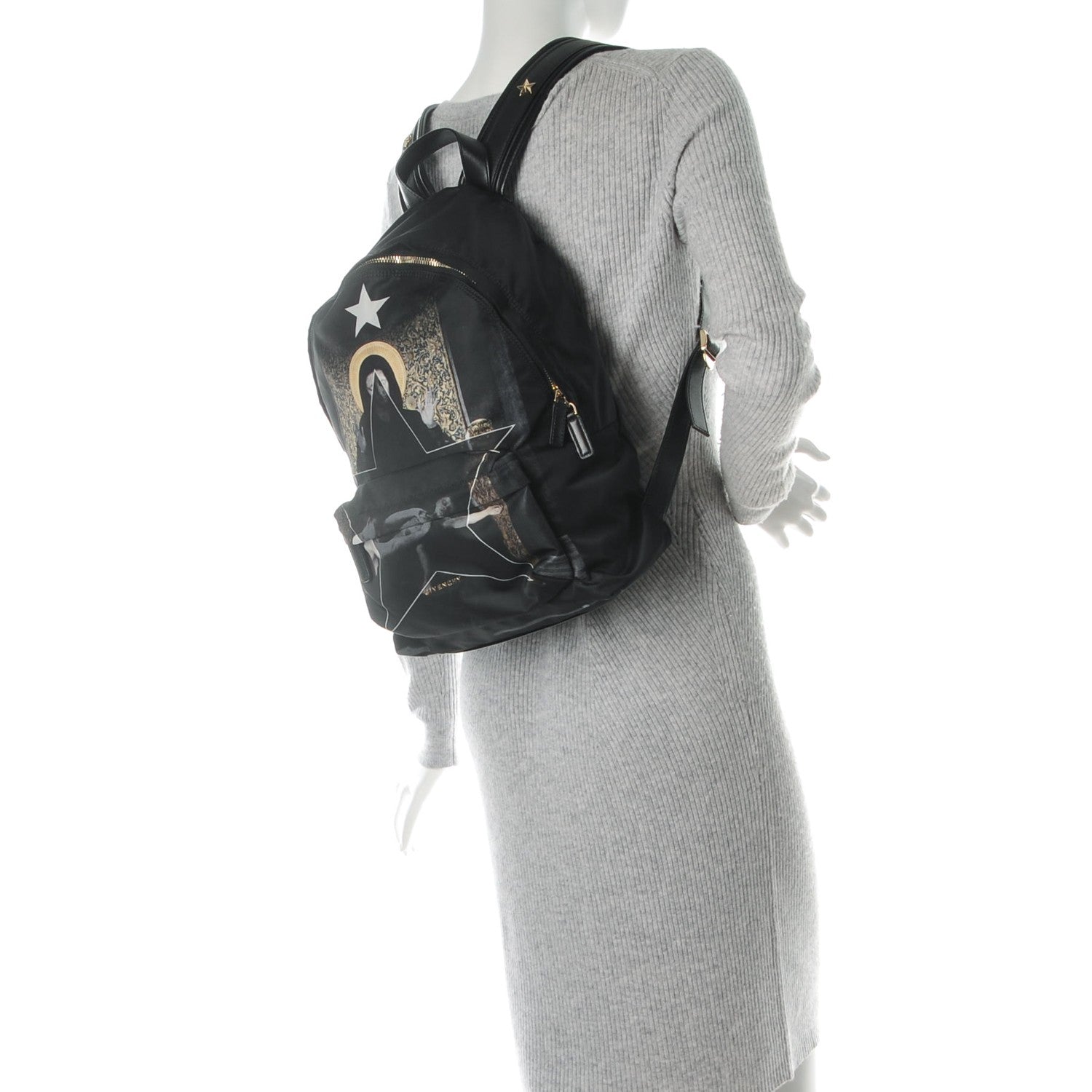 Givenchy Nylon Calfskin Madonna Backpack Black 2 of 7
