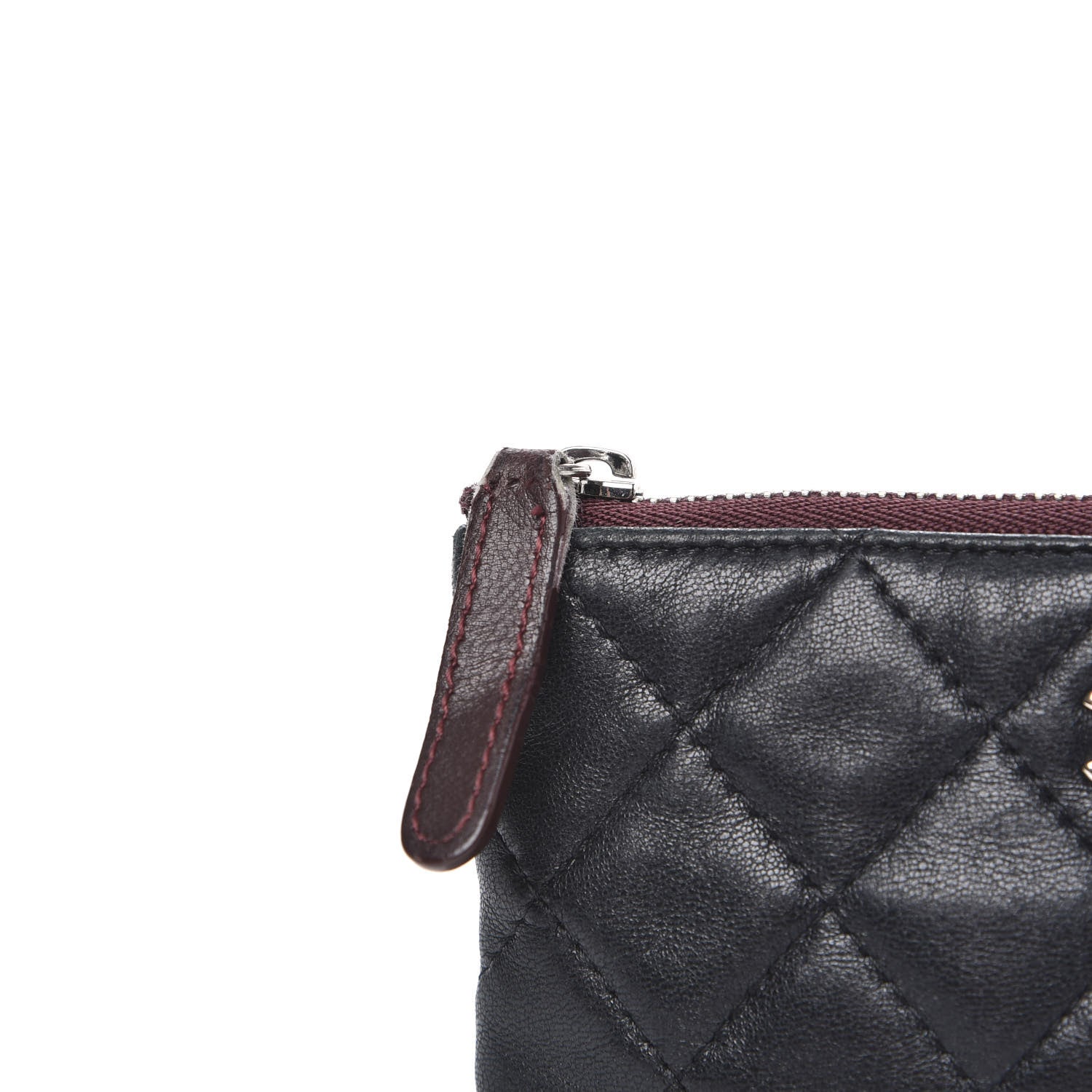 Chanel Lambskin Quilted Small Cosmetic Case Black 10 of 12