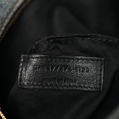 Saint Laurent Denim Quilted Small Loulou Puffer Monogram Chain Satchel Blue Cinnamon 7 of 12