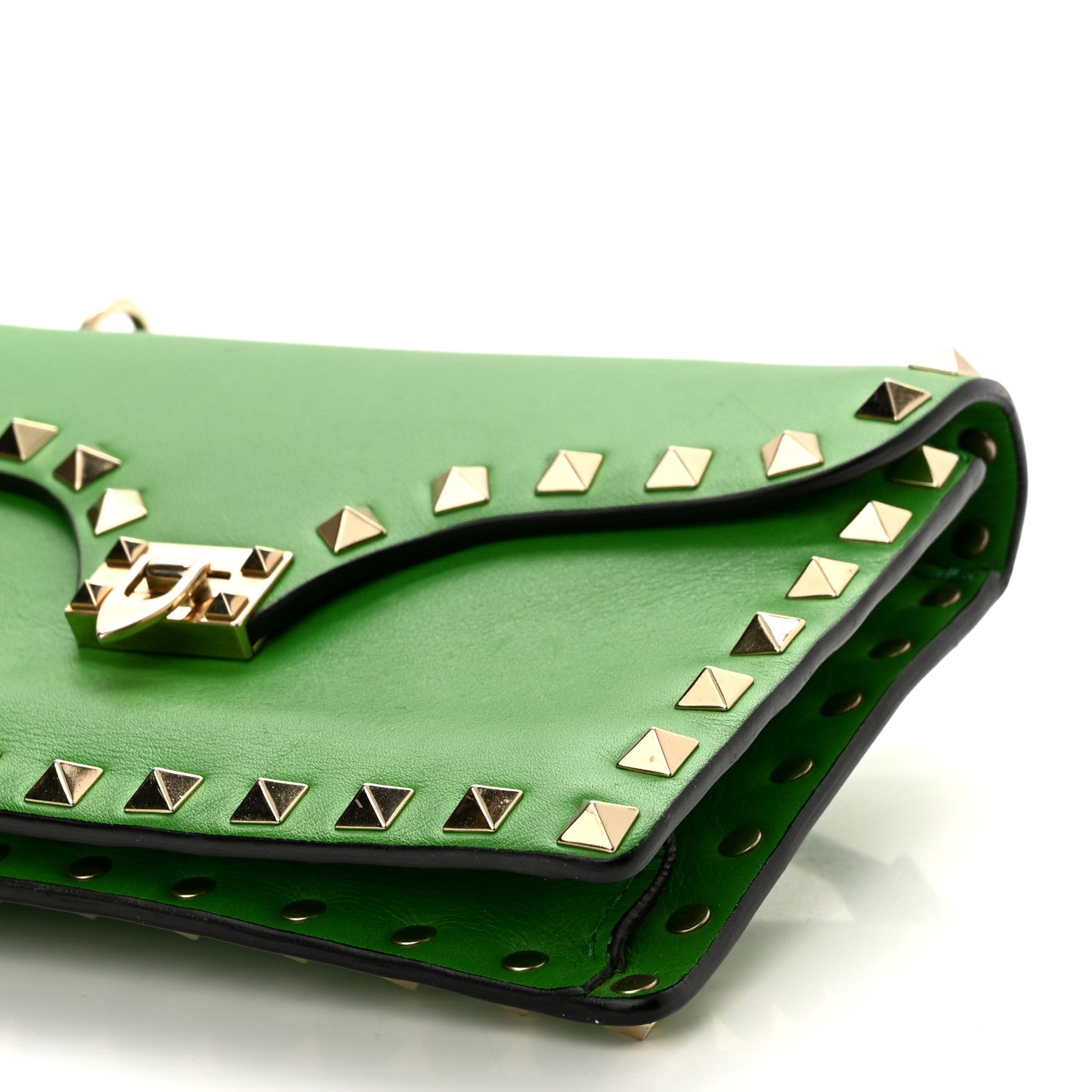 Valentino Garavani Vitello Mini Rockstud Shoulder Flap Bag Green 11 of 11