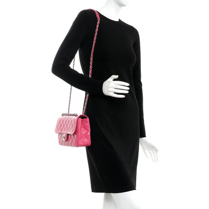 Chanel Patent Quilted Large Coco Shine Flap Pink 2 of 7