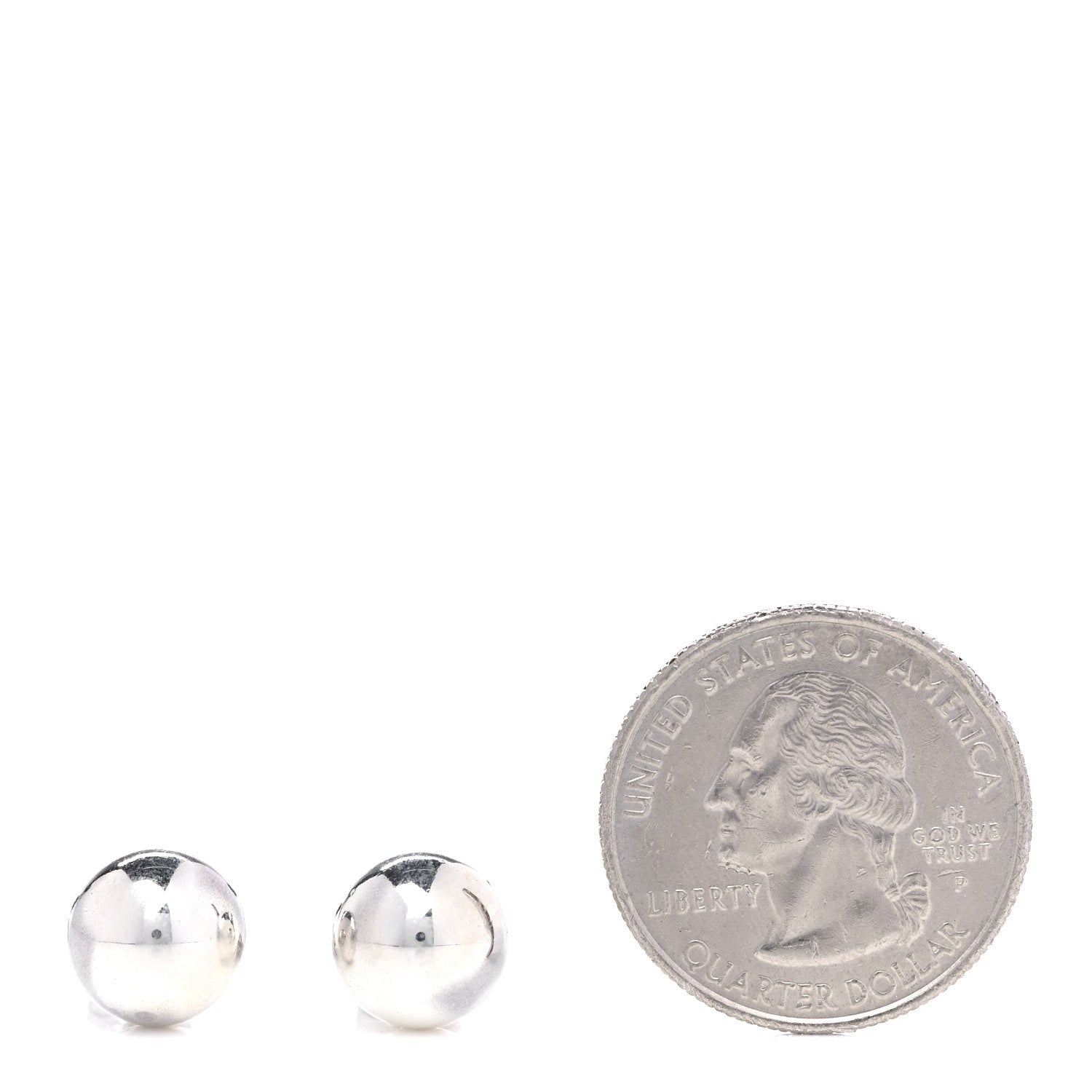 Tiffany Sterling Silver 10mm HardWear Ball Earrings 2 of 8