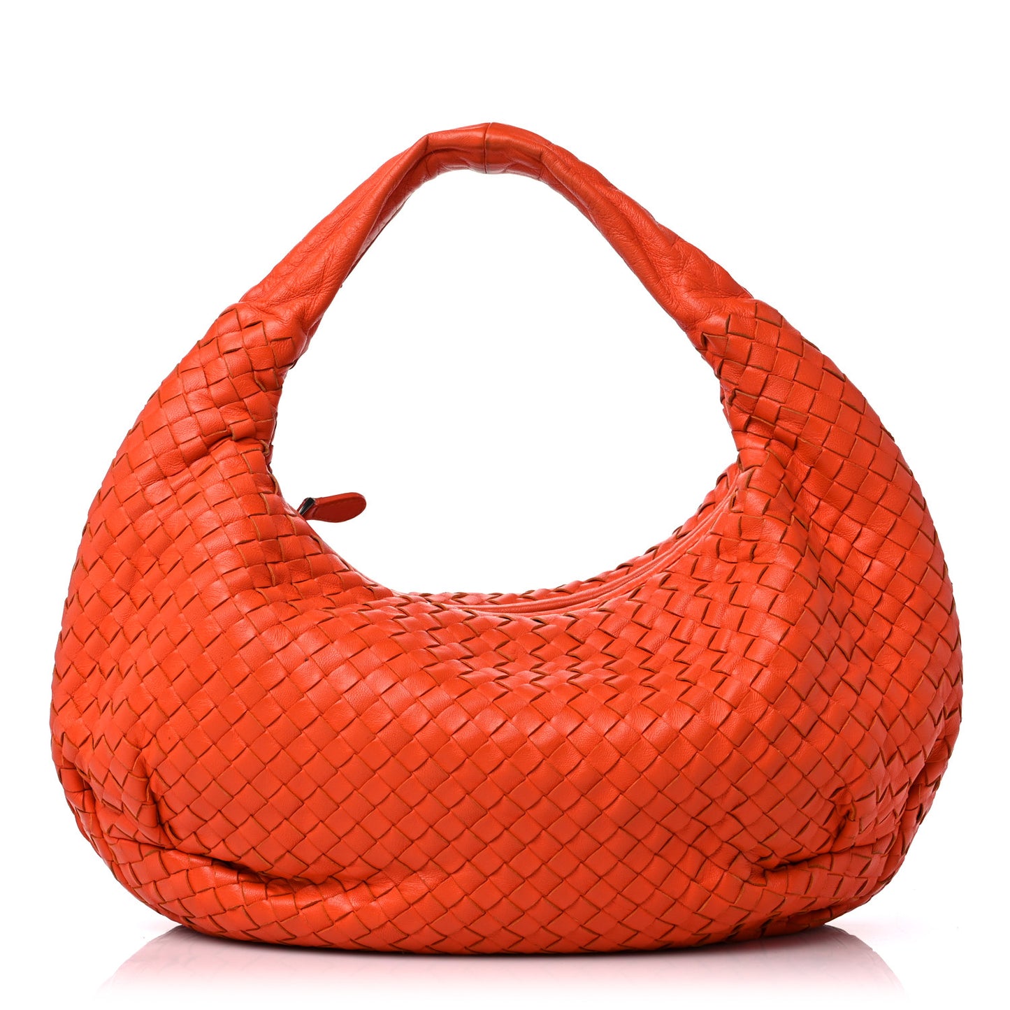 Nappa Intrecciato Medium Belly Veneta Hobo Orange