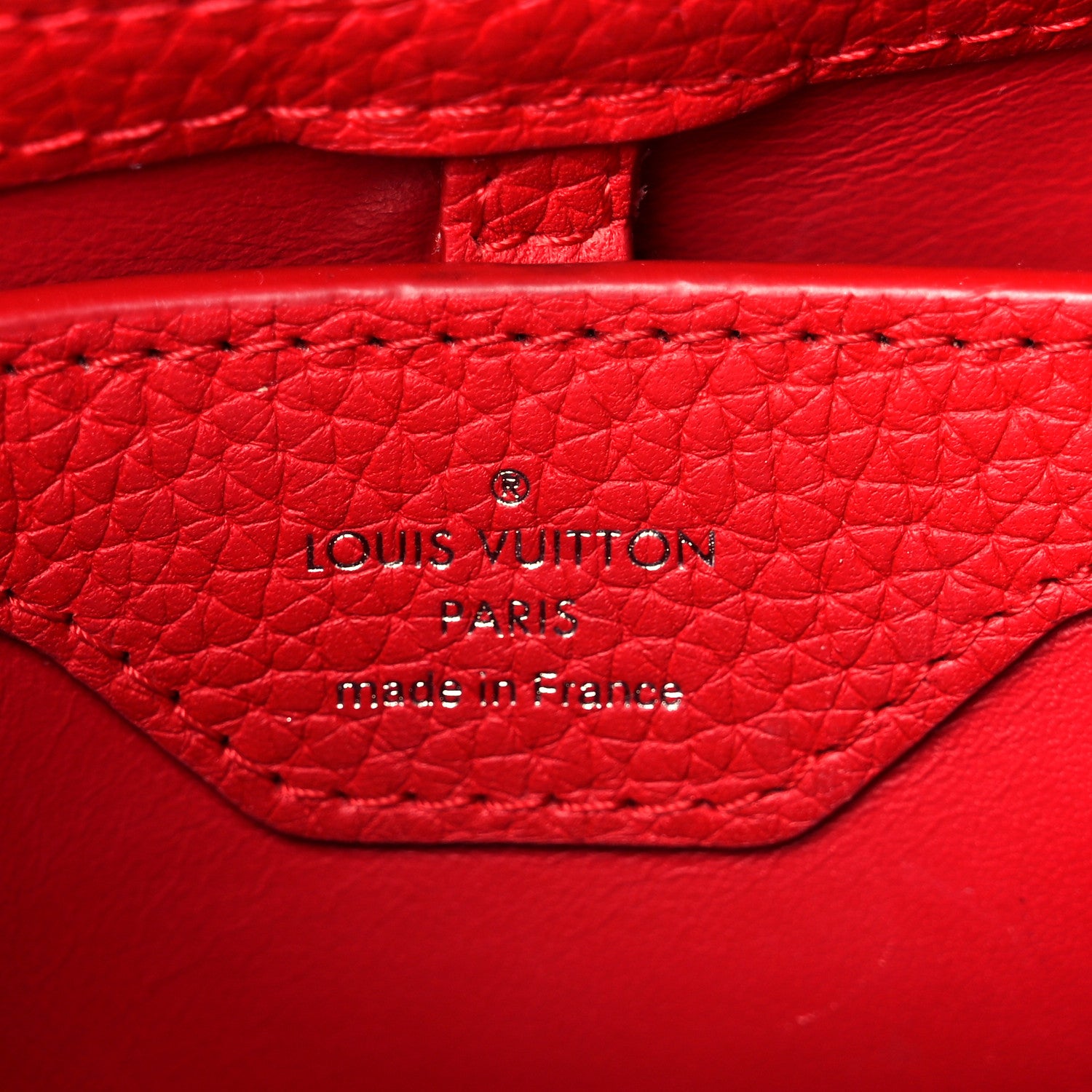 Louis Vuitton Taurillon Capucines BB Scarlet Red 6 of 9