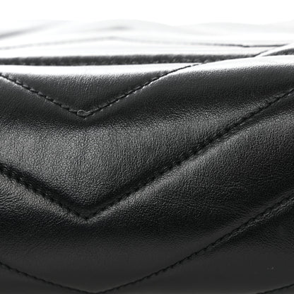 Saint Laurent Calfskin Y Quilted Monogram Toy Loulou Crossbody Bag Black 17 of 19
